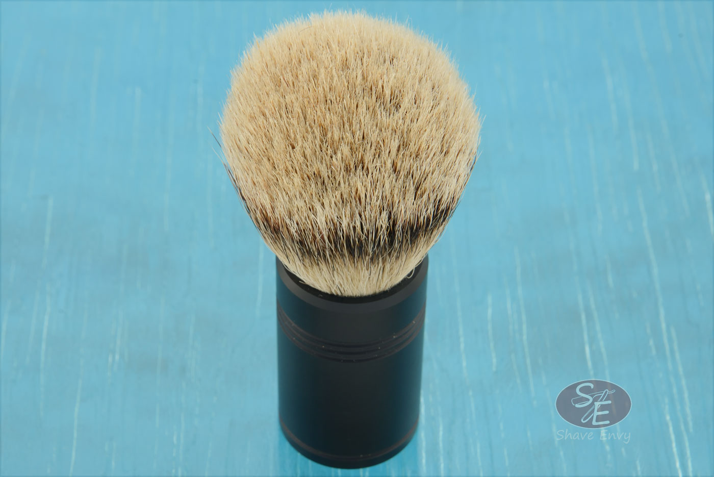Shaving Brush with Aluminum, Black Anodized, Best Badger (24mm Knot)