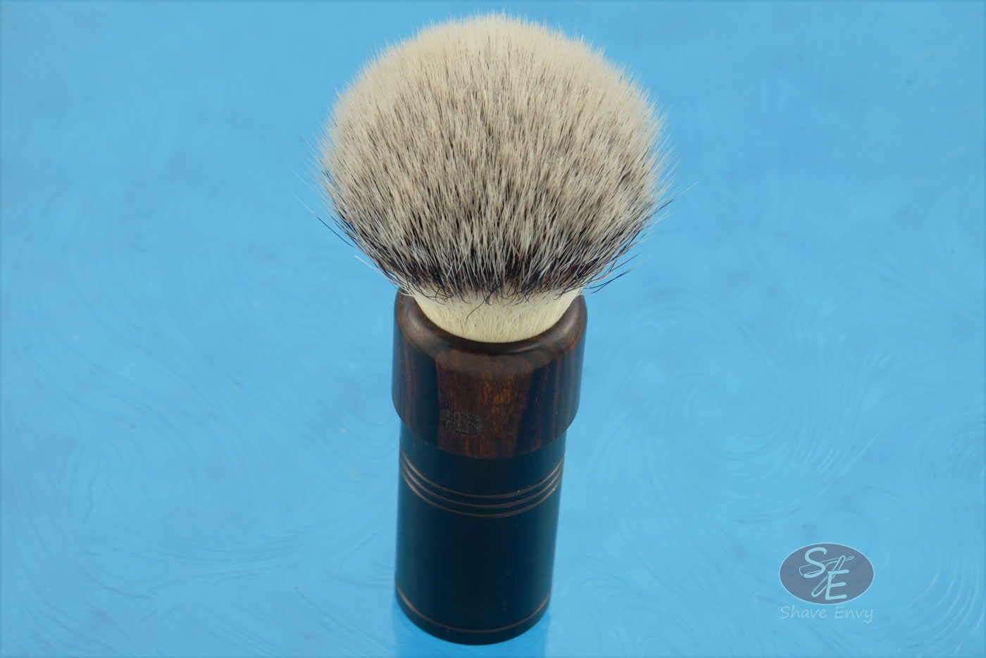 Shaving Brush with Ironwood and Black Aluminum, Synthetic Hybrid (24mm G-5 Knot)