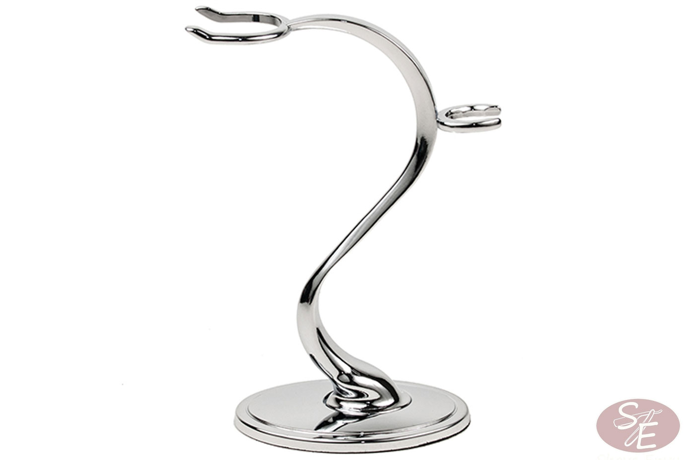 Deluxe Heavyweight Safety Razor and Shaving Brush Stand (USS4) - High Luster Chrome