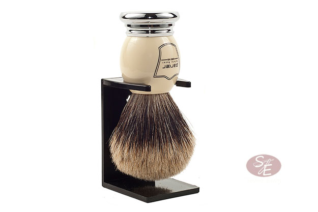 Best Badger Shave Brush - White and Chrome Handle (WHPB)