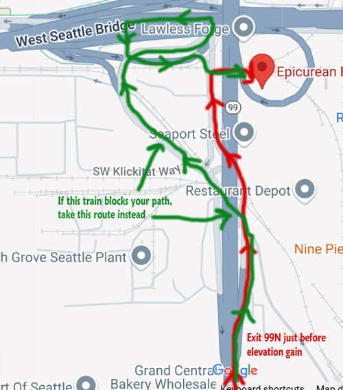 map from 99 N
