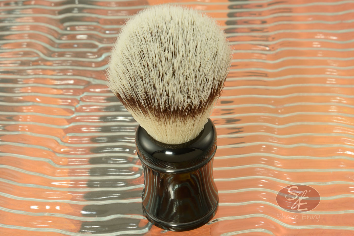 Shaving Brush with Black Acrylic, Synthetic Fiber (24x65mm Knot)