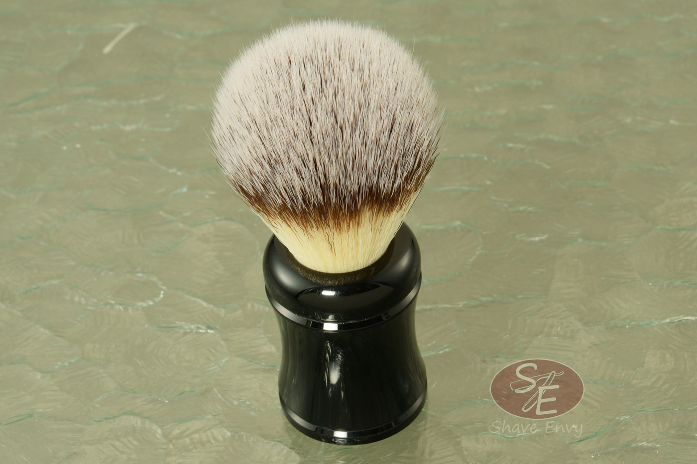 Shaving Brush with Black Acrylic, Synthetic Fiber (22x65mm Knot)