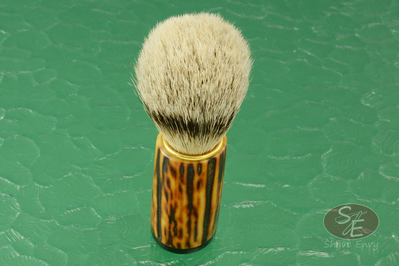 Silvertip Shaving Brush with Amber Stag