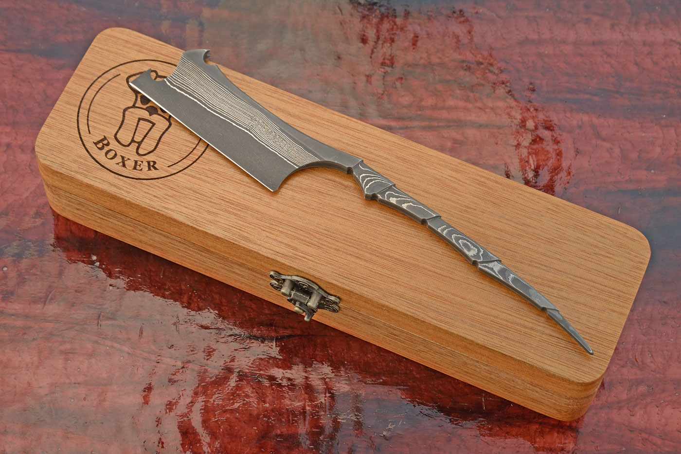 Japanese Style Straight Razor - Kamisori (7/8 Spanish Point) - Damascus San Mai