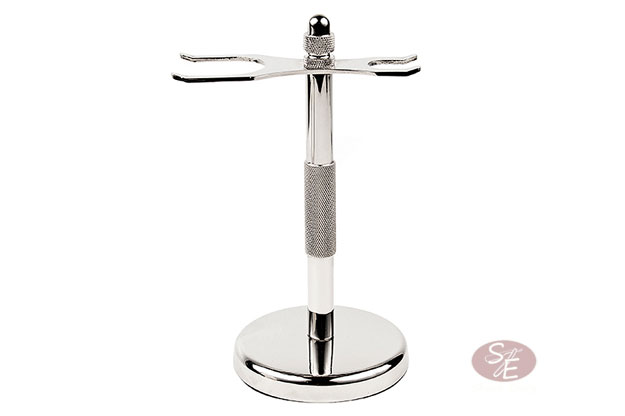 Razor and Brush Stand, Chrome