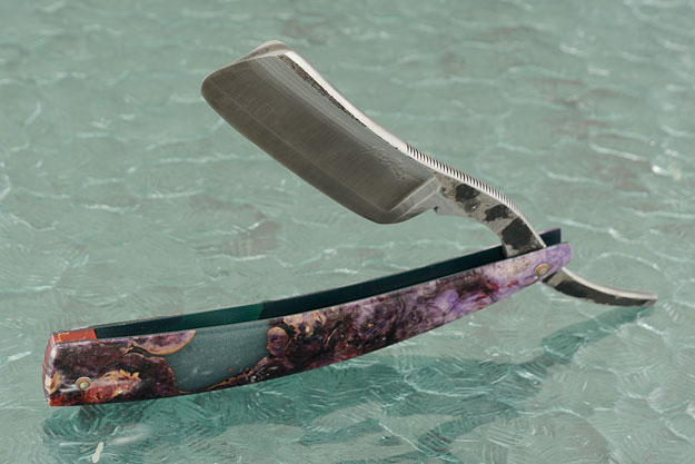 Damascus San Mai Straight Razor (7/8