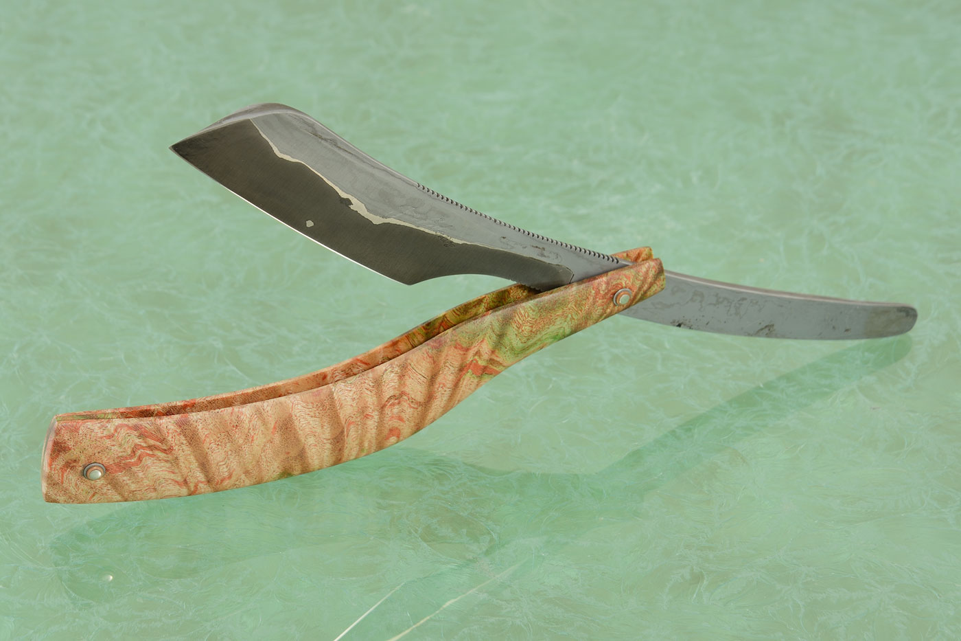 Folding Kamisori with Curly Maple (13/16